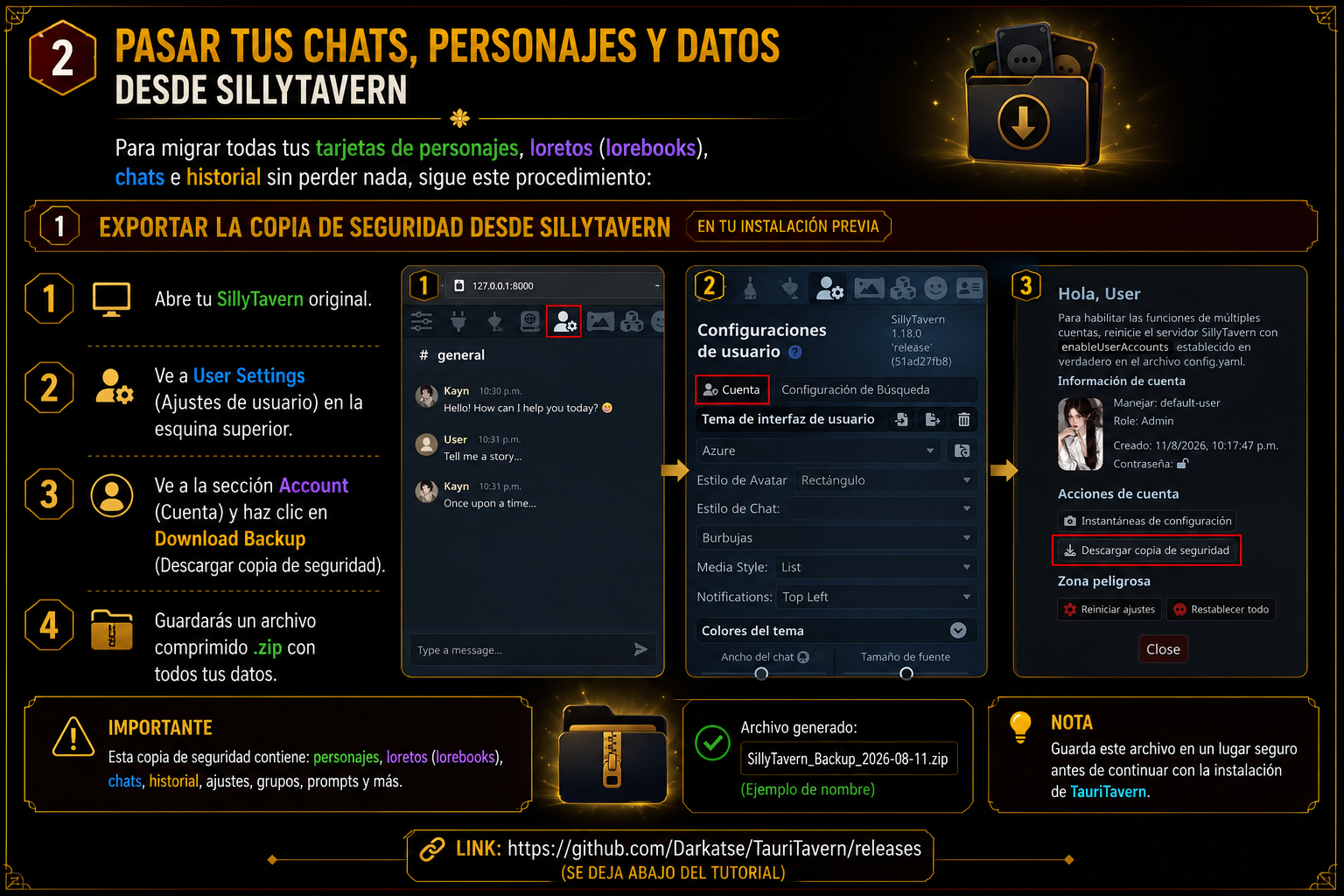 Tutorial TauriTavern - paso 3