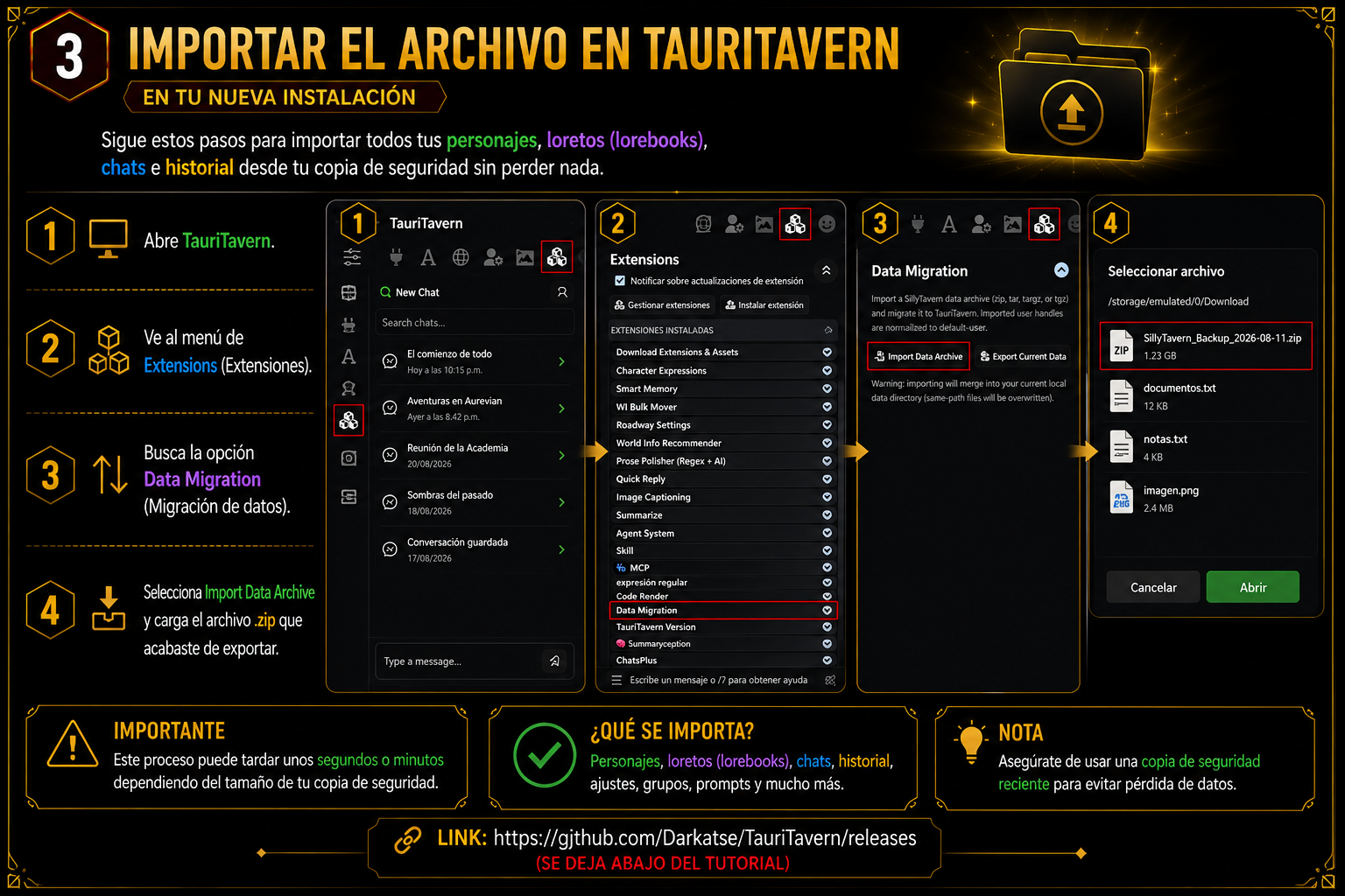Tutorial TauriTavern - paso 4